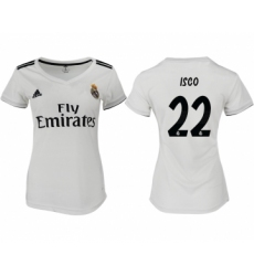 2018-19 Real Madrid 22 ISCO Home Women Soccer Jersey