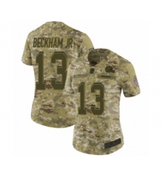 Women's Odell Beckham Jr. Limited Camo Nike Jersey NFL Cleveland Browns #13 2018 Salute to Service