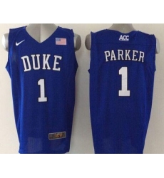 Blue Devils #1 Jabari Parker Blue Basketball Elite Stitched NCAA Jersey