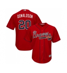 Men's Atlanta Braves #20 Josh Donaldson Replica Red Alternate Cool Base Baseball Jersey