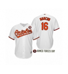 Youth Baltimore Orioles 2019 Armed Forces Day Trey Mancini #16 Trey Mancini  White Jersey