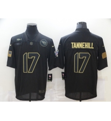 Men's Tennessee Titans #17 Ryan Tannehill Black Nike 2020 Salute To Service Limited Jersey