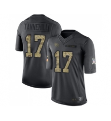 Youth Tennessee Titans #17 Ryan Tannehill Limited Black 2016 Salute to Service Football Jersey