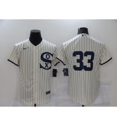 Men's Chicago White Sox #33 James McCann Cream Elite 2021 Field of Dreams Jersey