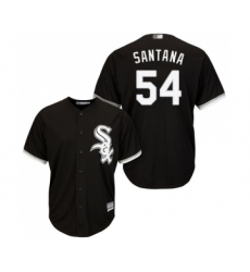 Men's Chicago White Sox #54 Ervin Santana Replica Black Alternate Home Cool Base Baseball Jersey