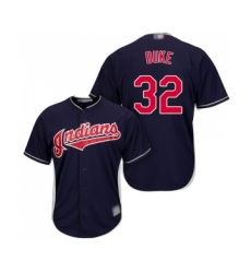 Youth Cleveland Indians #32 Zach Duke Replica Navy Blue Alternate 1 Cool Base Baseball Jersey