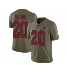 Youth Arizona Cardinals #20 Robert Alford Limited Olive 2017 Salute to Service Football Jersey