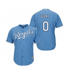 Men's Kansas City Royals #0 Terrance Gore Replica Light Blue Alternate 1 Cool Base Baseball Jersey