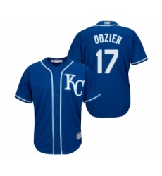 Youth Kansas City Royals #17 Hunter Dozier Replica White Home Cool Base Baseball Jersey