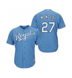 Men's Kansas City Royals #27 Adalberto Mondesi Replica Light Blue Alternate 1 Cool Base Baseball Jersey