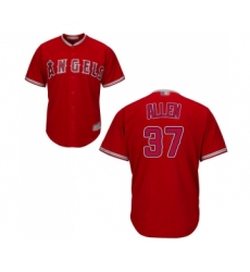 Men's Los Angeles Angels of Anaheim #37 Cody Allen Replica Red Alternate Cool Base Baseball Jersey