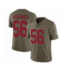 Youth San Francisco 49ers #56 Kwon Alexander Limited Olive 2017 Salute to Service Football Jersey