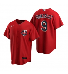 Men's Nike Minnesota Twins #9 Marwin Gonzalez Red Alternate Stitched Baseball Jersey