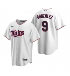 Men's Nike Minnesota Twins #9 Marwin Gonzalez White Home Stitched Baseball Jersey