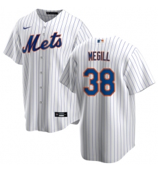 Men's New York Mets #38 Tylor Megill White Cool Base Stitched Baseball Jersey