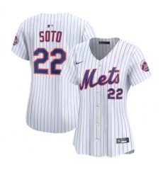 Women's New York Mets #22 Juan Soto Nike White Home Limited Player Jersey