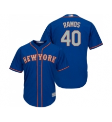 Youth New York Mets #40 Wilson Ramos Authentic Royal Blue Alternate Road Cool Base Baseball Jersey