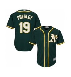 Youth Oakland Athletics #19 Josh Phegley Replica Green Alternate 1 Cool Base Baseball Jersey