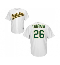 Youth Oakland Athletics #26 Matt Chapman Replica White Home Cool Base Baseball Jersey