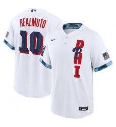 Men's Philadelphia Phillies #10 J.T. Realmuto Nike White 2021 MLB All-Star Game Replica Player Jersey