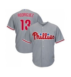 Youth Philadelphia Phillies #13 Sean Rodriguez Replica Grey Road Cool Base Baseball Jersey