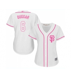 Women's San Francisco Giants #6 Steven Duggar Replica White Fashion Cool Base Baseball Jersey