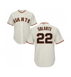 Men's San Francisco Giants #22 Yangervis Solarte Replica Cream Home Cool Base Baseball Jersey