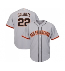 Men's San Francisco Giants #22 Yangervis Solarte Replica Grey Road Cool Base Baseball Jersey