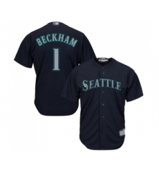 Men's Seattle Mariners #1 Tim Beckham Replica Navy Blue Alternate 2 Cool Base Baseball Jersey