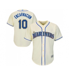Youth Seattle Mariners #10 Edwin Encarnacion Replica Cream Alternate Cool Base Baseball Jersey