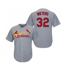 Men's St. Louis Cardinals #32 Matt Wieters Replica Grey Road Cool Base Baseball Jersey