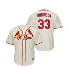 Men's St. Louis Cardinals #33 Drew Robinson Replica Cream Alternate Cool Base Baseball Jersey