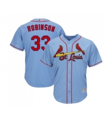 Men's St. Louis Cardinals #33 Drew Robinson Replica Light Blue Alternate Cool Base Baseball Jersey