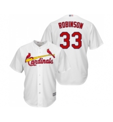 Men's St. Louis Cardinals #33 Drew Robinson Replica White Home Cool Base Baseball Jersey