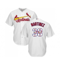 Men's St. Louis Cardinals #38 Jose Martinez Authentic White Team Logo Fashion Cool Base Baseball Jersey