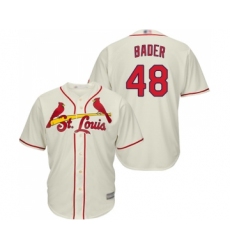 Men's St. Louis Cardinals #48 Harrison Bader Replica Cream Alternate Cool Base Baseball Jersey