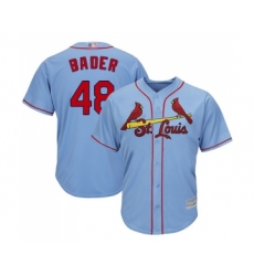 Men's St. Louis Cardinals #48 Harrison Bader Replica Light Blue Alternate Cool Base Baseball Jersey