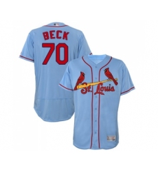 Men's St. Louis Cardinals #70 Chris Beck Light Blue Alternate Flex Base Authentic Collection Baseball Jersey
