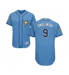 Men's Tampa Bay Rays #9 Jake Smolinski Columbia Alternate Flex Base Authentic Collection Baseball Jersey