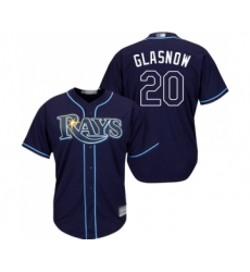 Youth Tampa Bay Rays #20 Tyler Glasnow Replica Navy Blue Alternate Cool Base Baseball Jersey