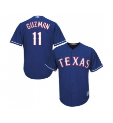 Youth Texas Rangers #11 Ronald Guzman Replica Royal Blue Alternate 2 Cool Base Baseball Jersey