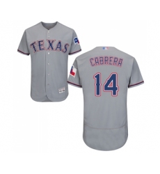Men's Texas Rangers #14 Asdrubal Cabrera Grey Road Flex Base Authentic Collection Baseball Jersey