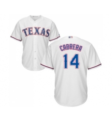 Youth Texas Rangers #14 Asdrubal Cabrera Replica White Home Cool Base Baseball Jersey