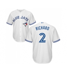 Men's Toronto Blue Jays #2 Clayton Richard Replica White Home Baseball Jersey