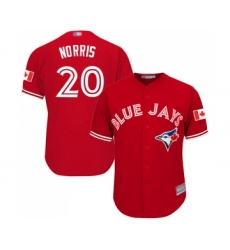 Men's Toronto Blue Jays #20 Bud Norris Replica Scarlet Alternate Cool Base Baseball Jersey