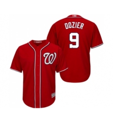 Youth Washington Nationals #9 Brian Dozier Replica Red Alternate 1 Cool Base Baseball Jersey