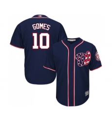 Youth Washington Nationals #10 Yan Gomes Replica Navy Blue Alternate 2 Cool Base Baseball Jersey
