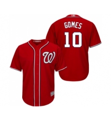 Youth Washington Nationals #10 Yan Gomes Replica Red Alternate 1 Cool Base Baseball Jersey