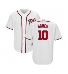 Youth Washington Nationals #10 Yan Gomes Replica White Home Cool Base Baseball Jersey