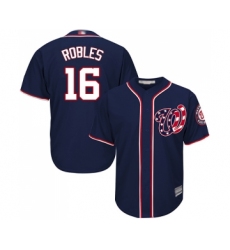 Men's Washington Nationals #16 Victor Robles Replica Navy Blue Alternate 2 Cool Base Baseball Jersey